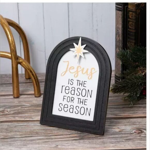 Jesus Is The Reason Arched Wood Decor - Picture 1 of 4